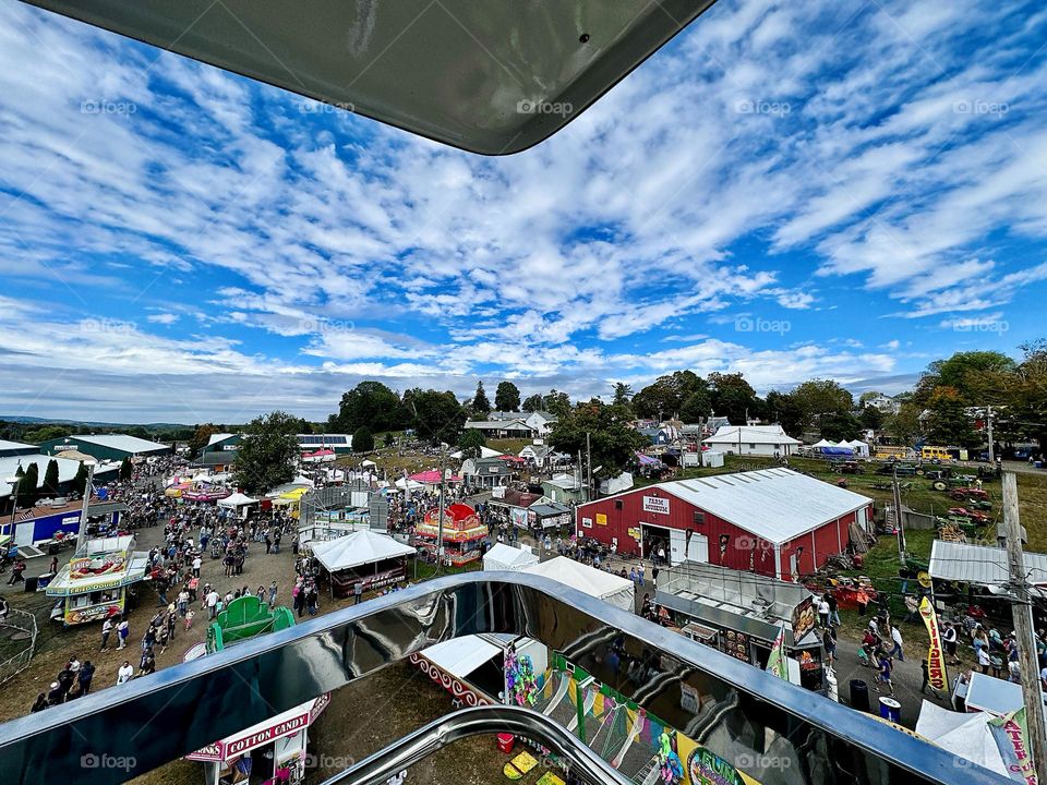 View of the fairground from above 