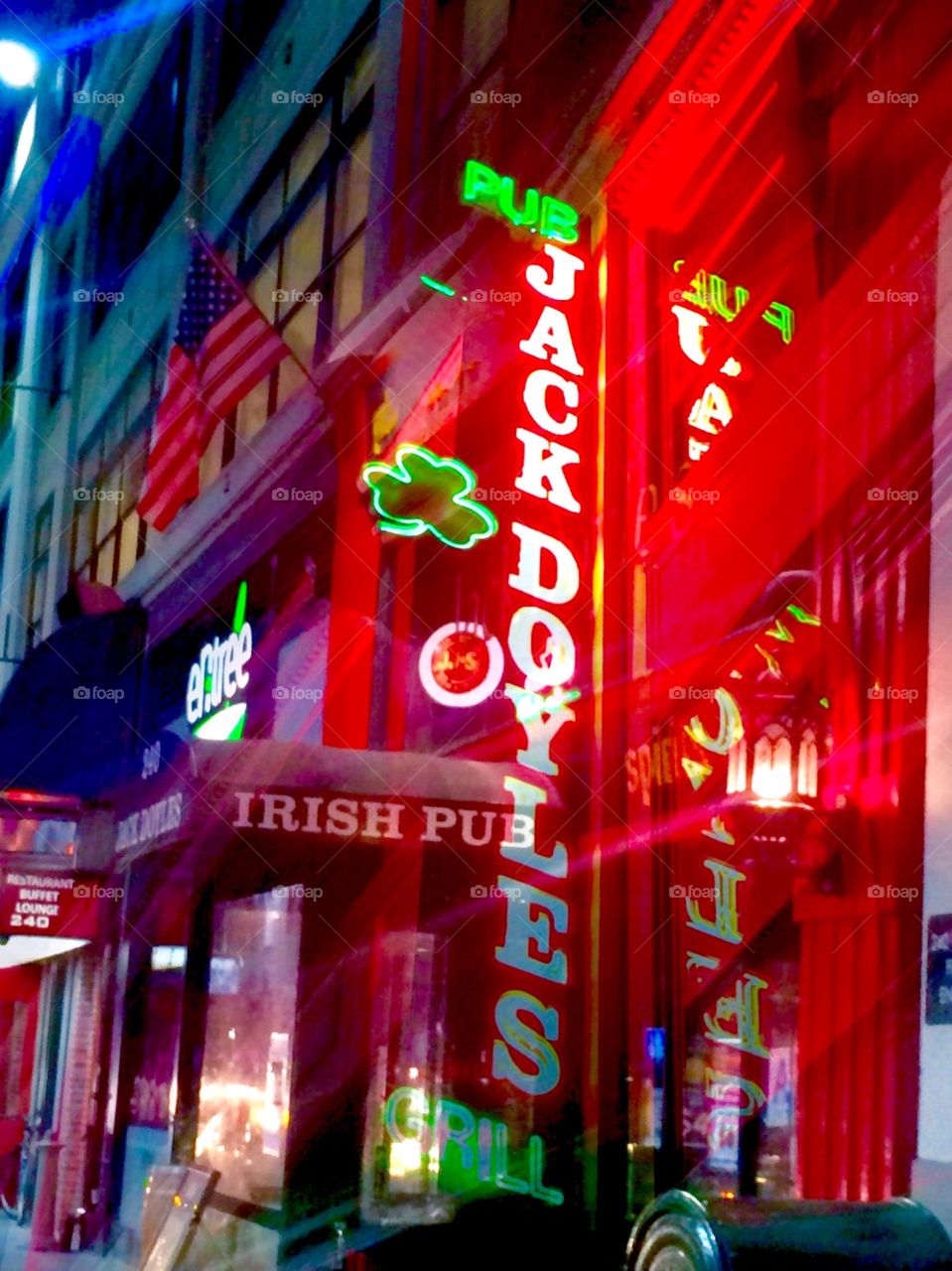 Classic NYC Irish pub exterior found in mid town Manhattan. 