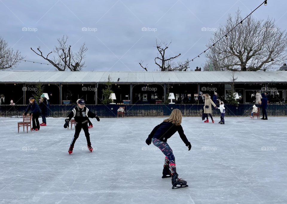 Ice skating in Amsterdam