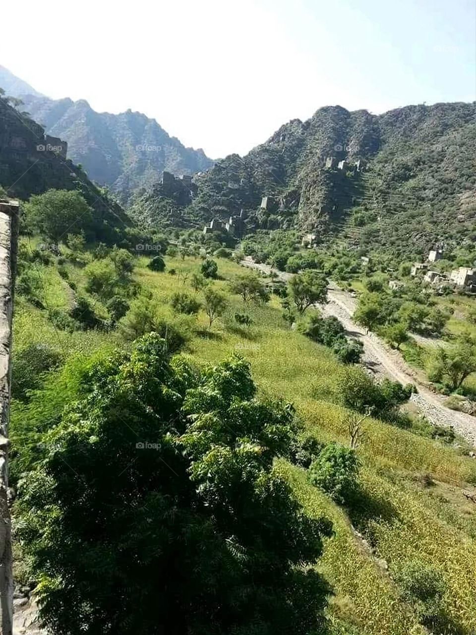 Glory be to God, the magnificent and picturesque view and the natural green trees are a view that is nothing more wonderful than it