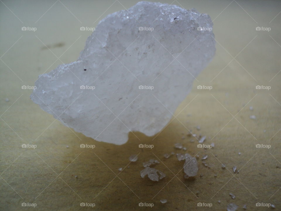 sugar in the form of white crystals