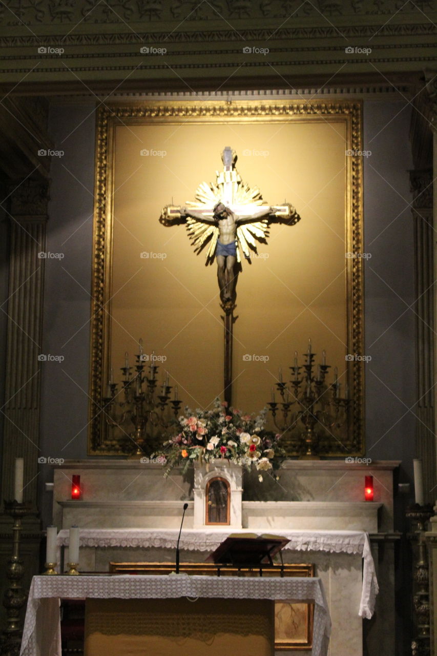 Jesus Christ on the cross - altar