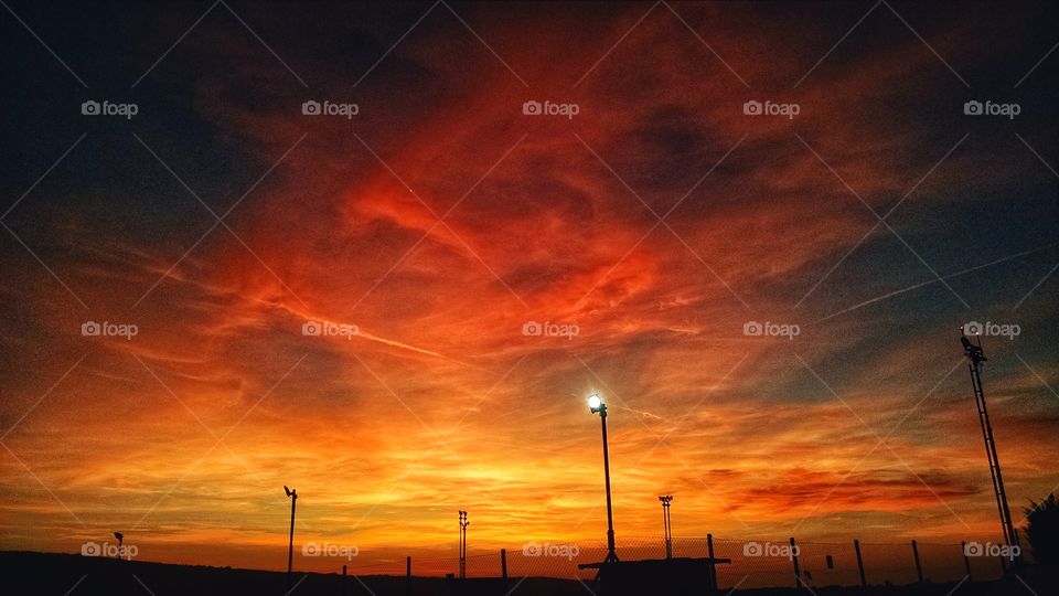 Beautiful sunset in Slovenia