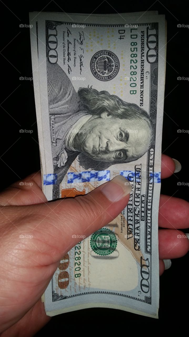 money in hand