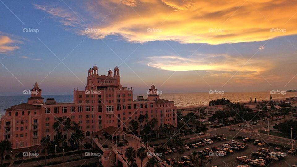 don cesar hotel. drone flight