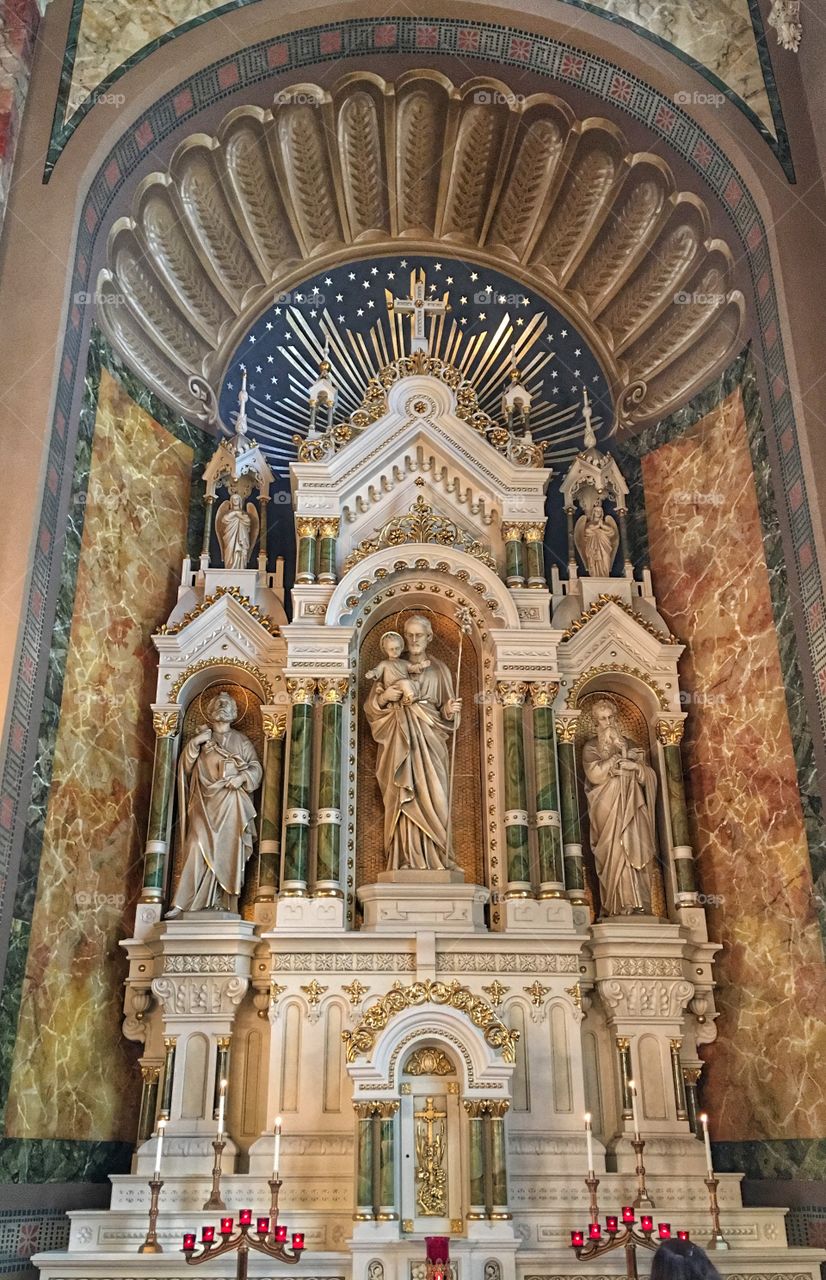 Low angle view of old church