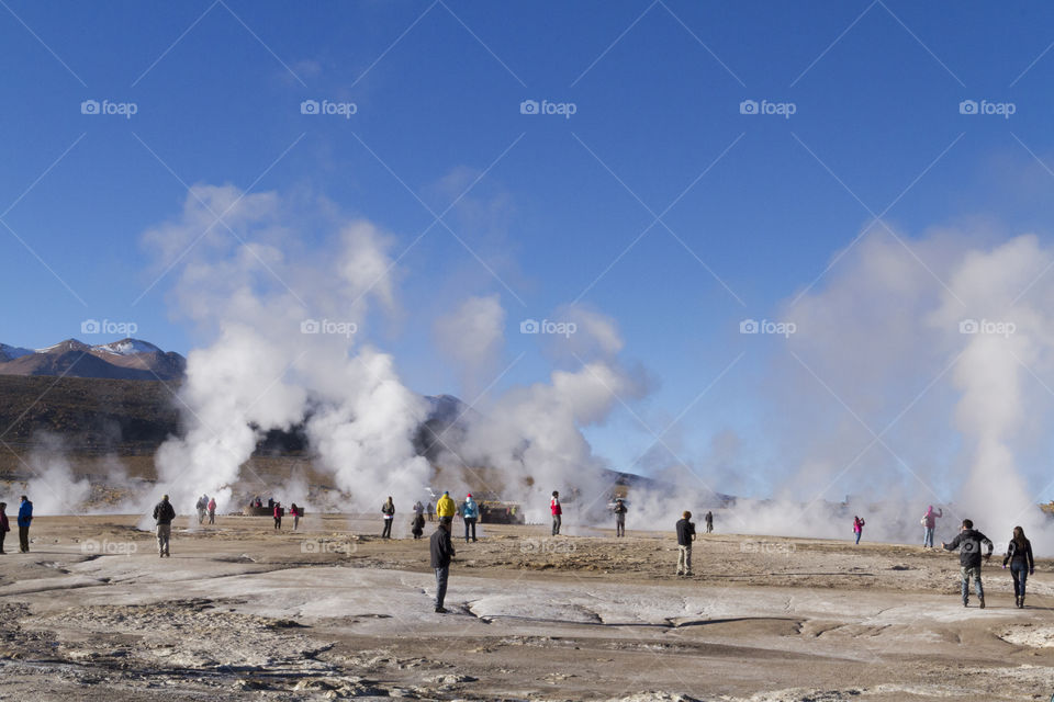 Geysers del Tatio near San Pedro de Atacama in Chile.