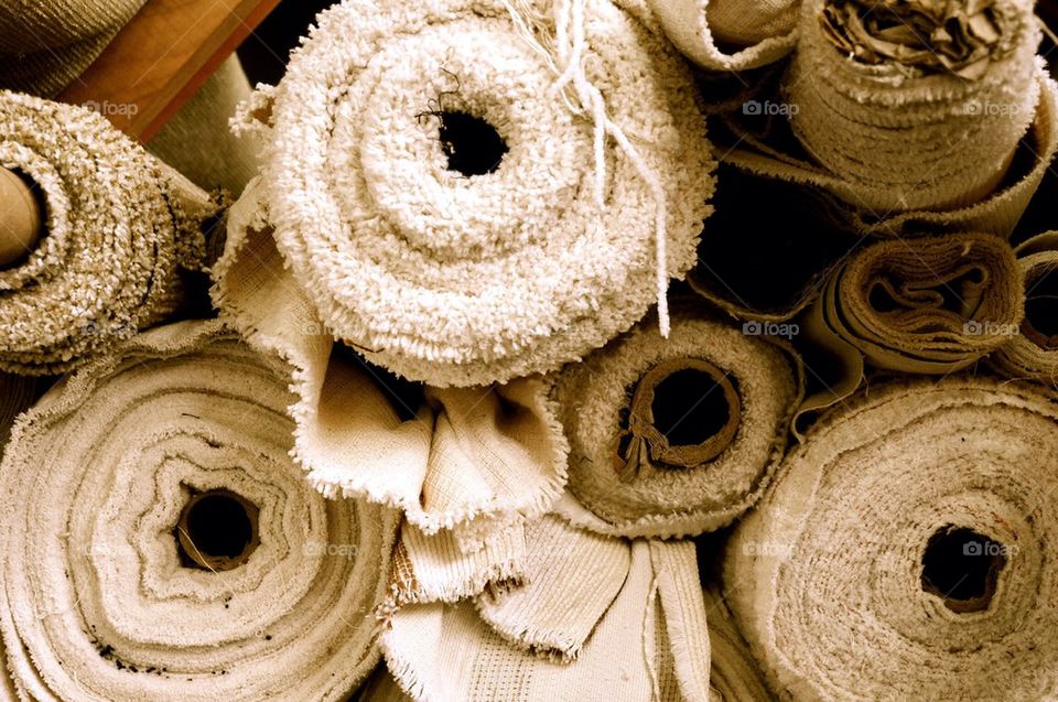 Rustic fabric rolls