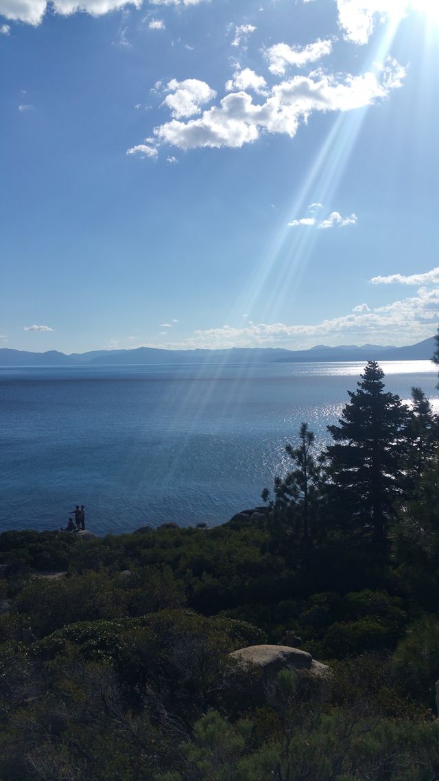 One fine day. Driving through the mountains of Lake Tahoe.