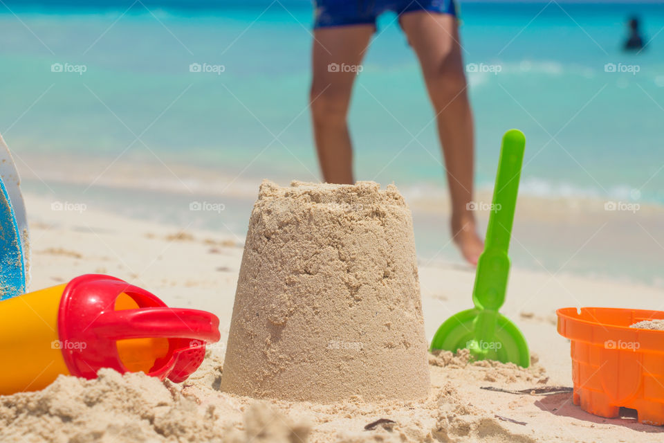kids playing by the beach