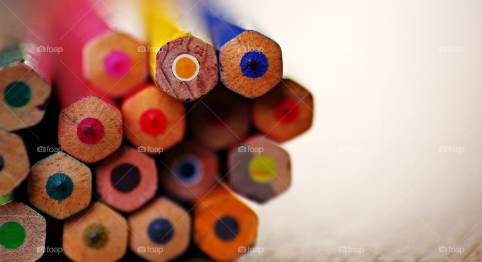 Closeup of color pencil