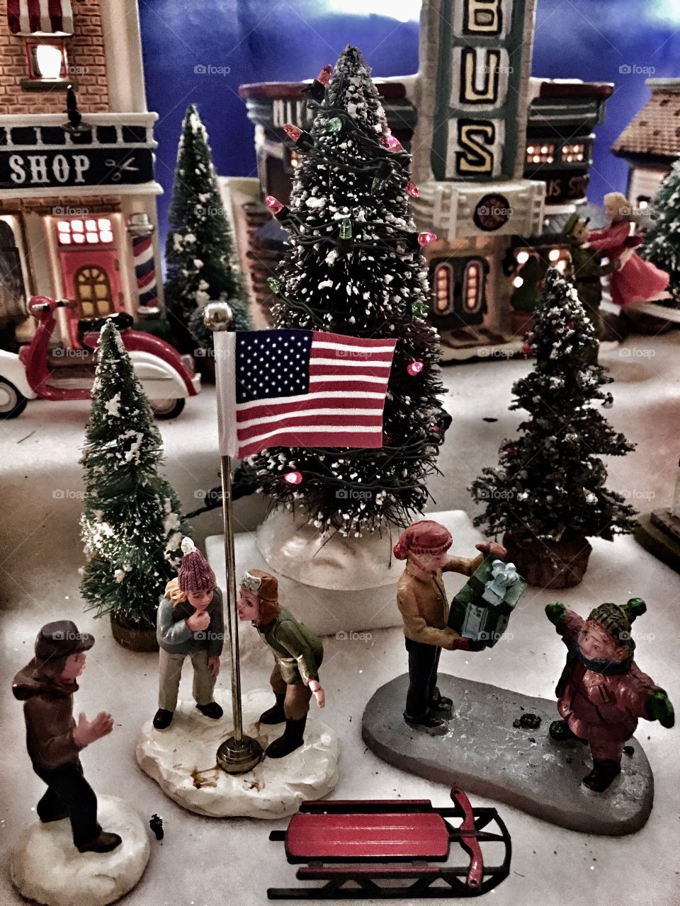A Christmas store miniature. 