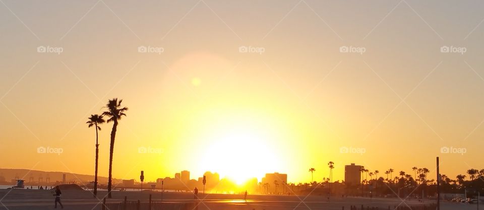 Long Beach sunset California 