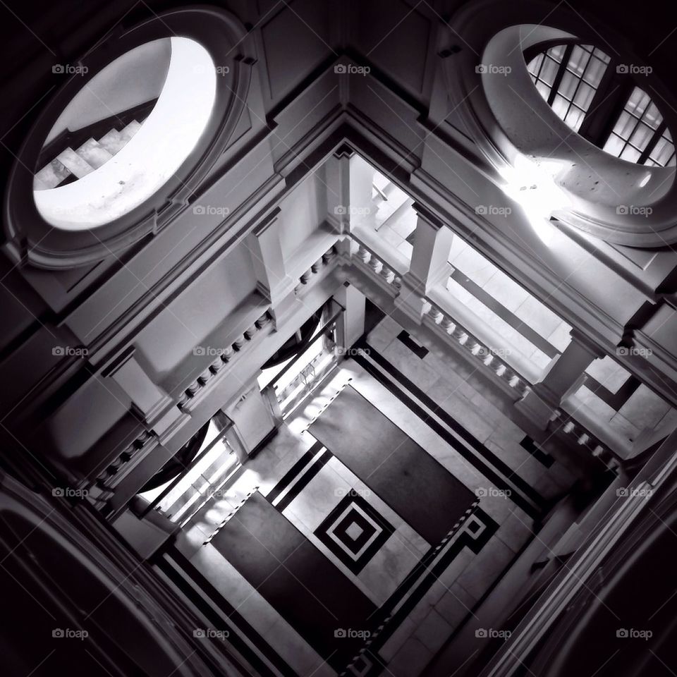 museum stairwell iphone empty by lateproject