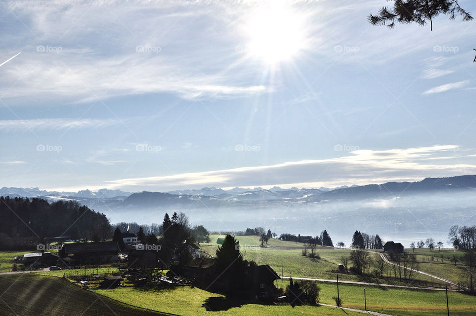 green summer sun water by nivoa