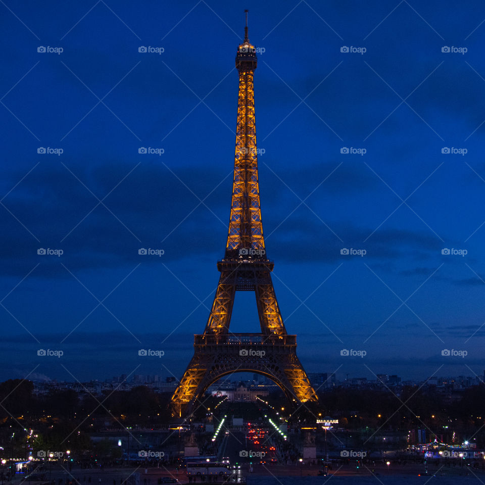 Eiffel Tower at sunset