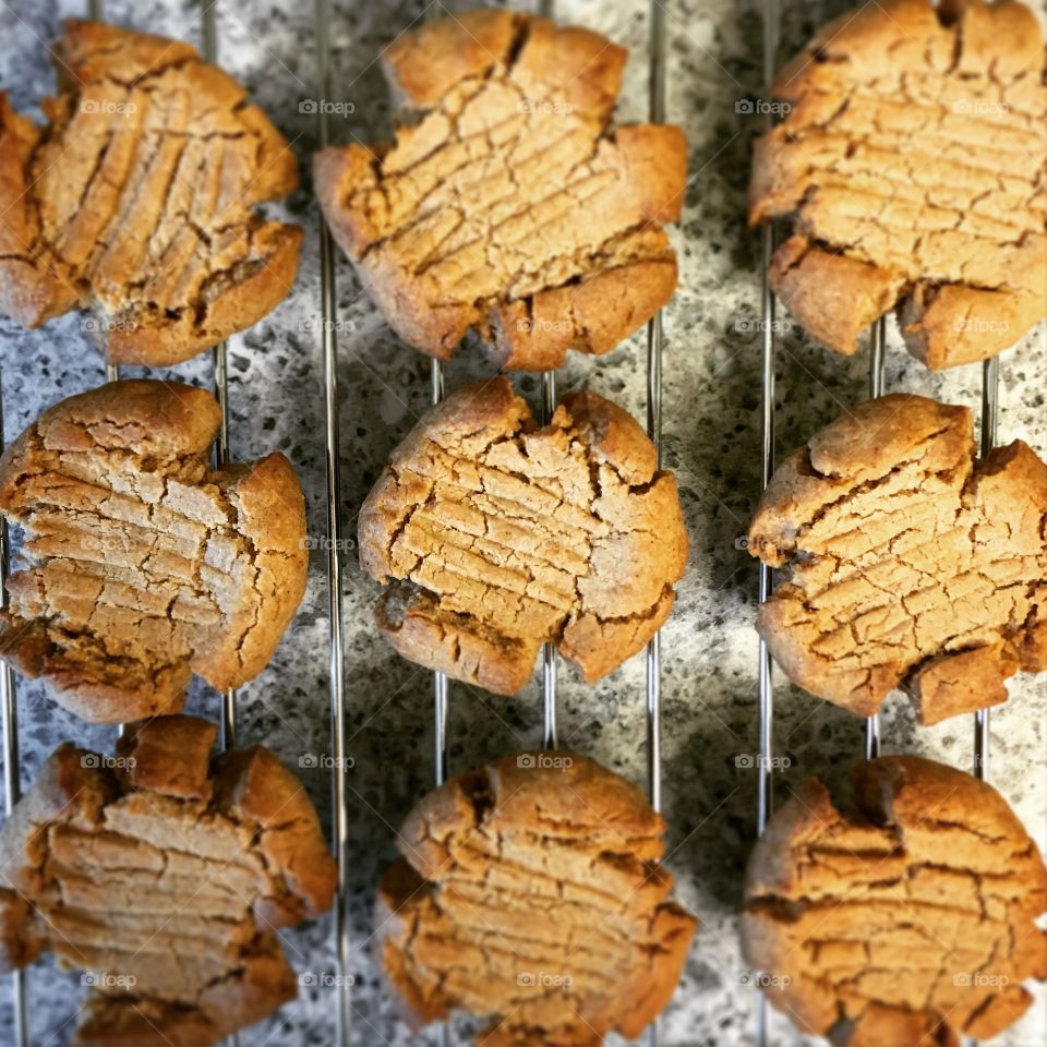 Peanut butter cookies 
