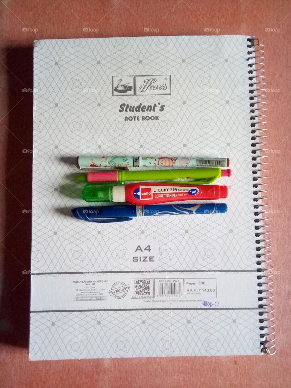 a beautiful student's note book- a matter of study.