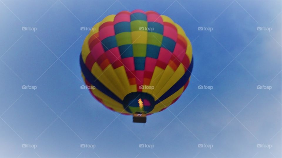 Hot air balloon flame