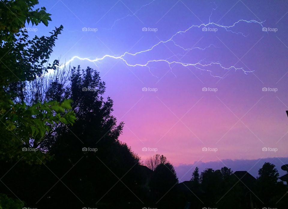 Lighting during storm