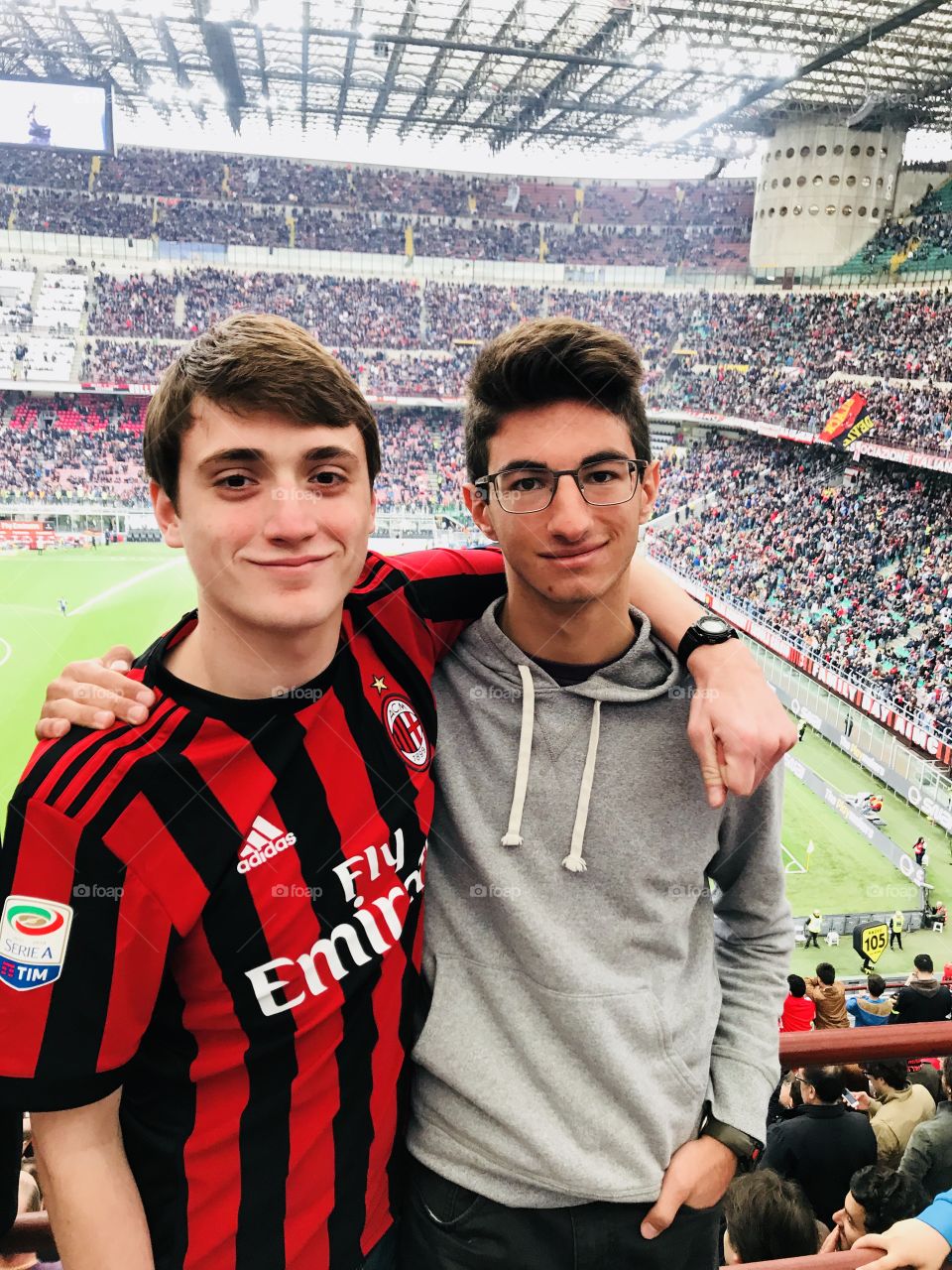 Milan-Napoli game at San Siro Stadium