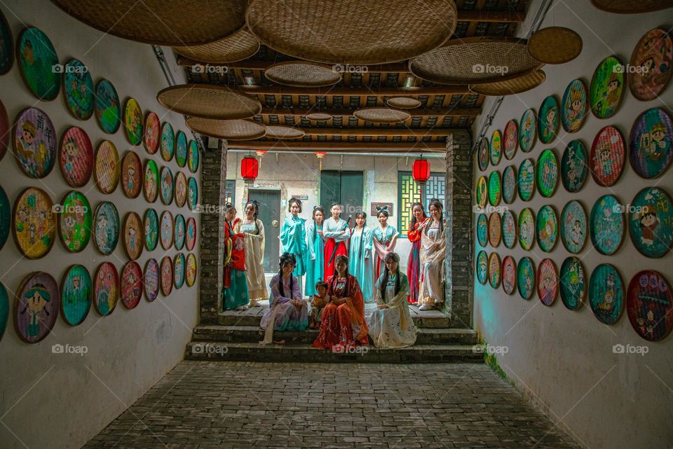 A group is posing for the shot