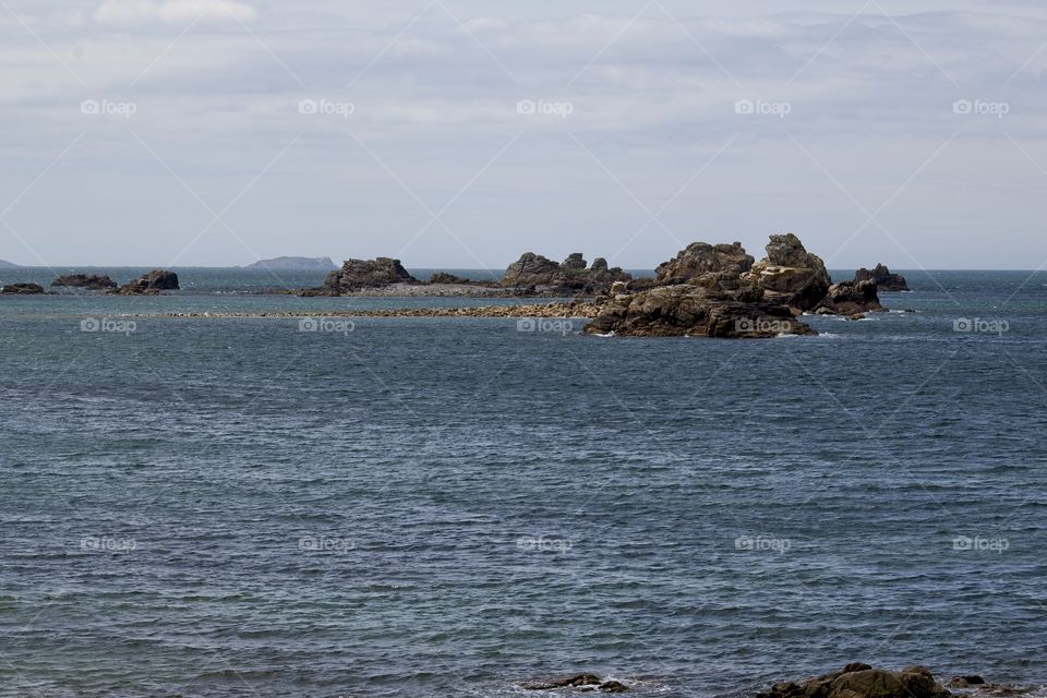 the coast of the island