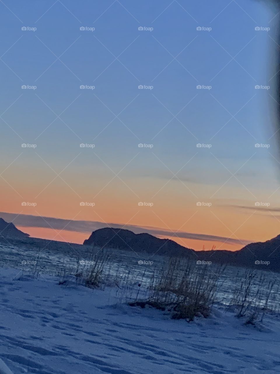 Winter sunsets in Alaska 