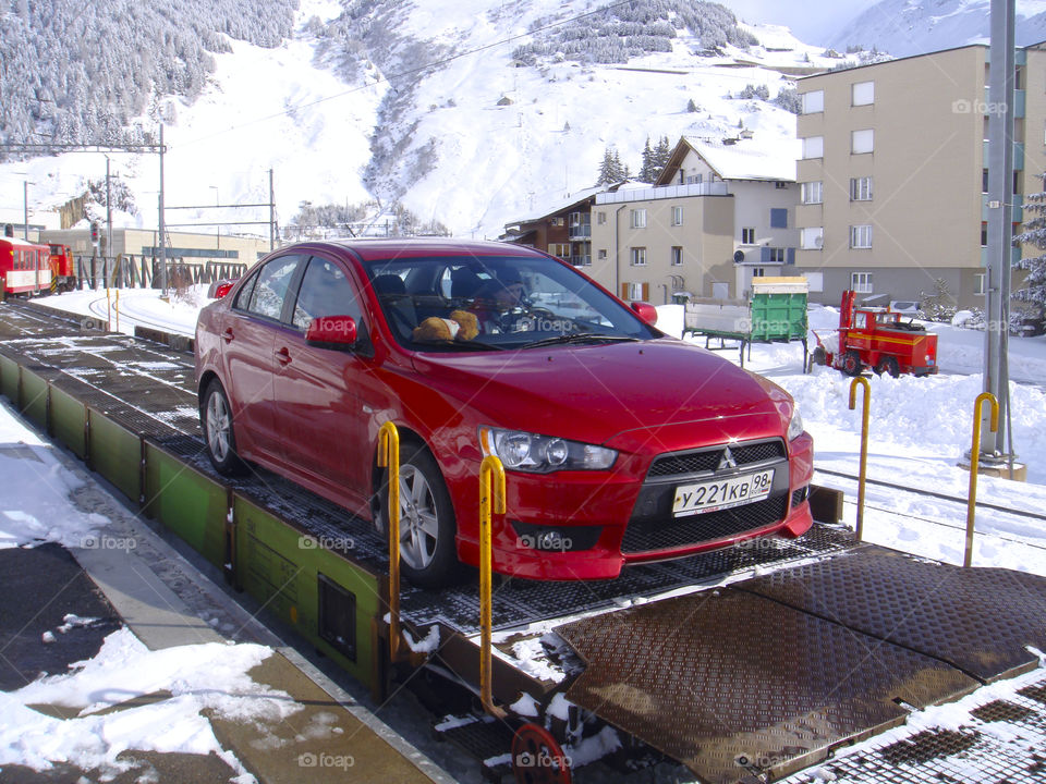 Car by train