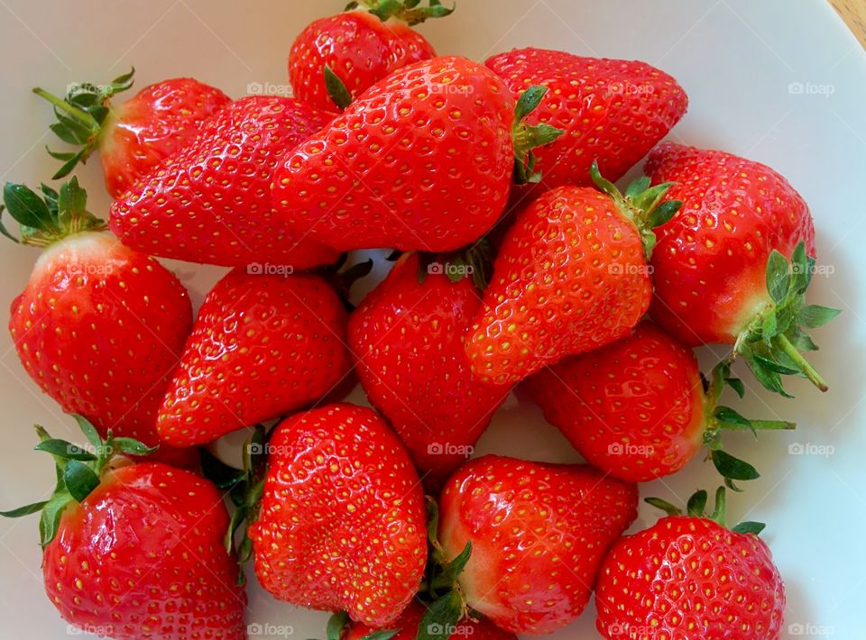 Strawberries summer plate