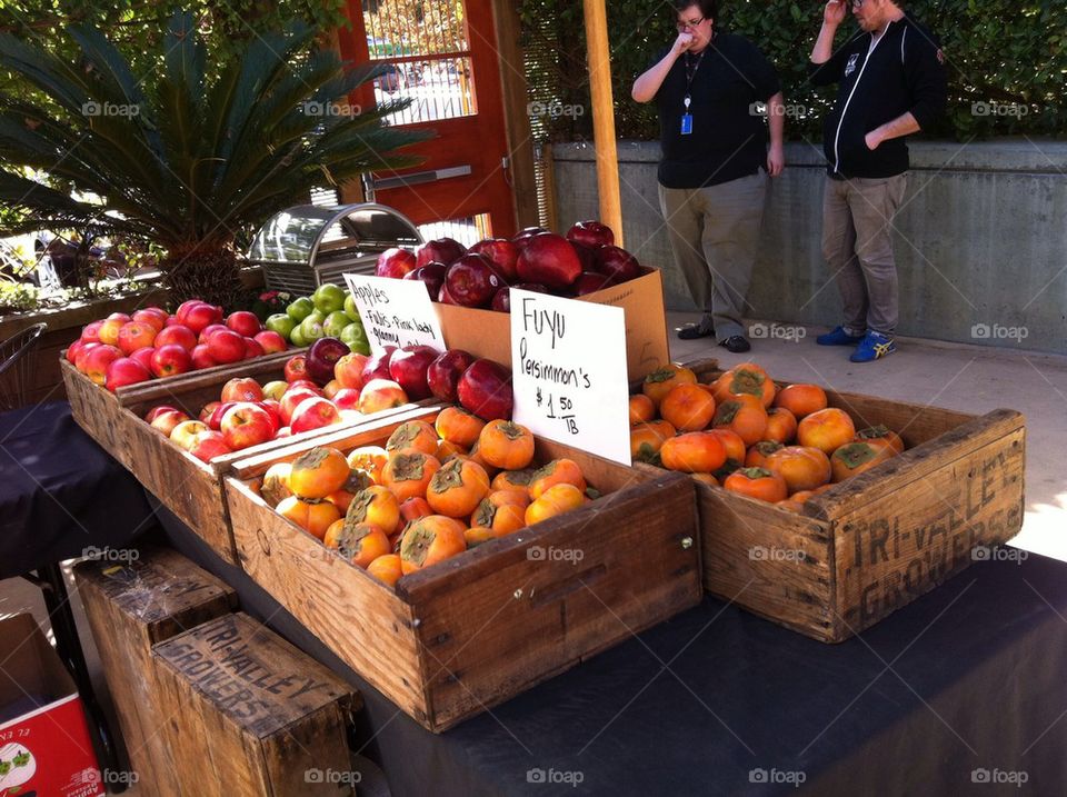 Fresh produce outside eBay's cafe