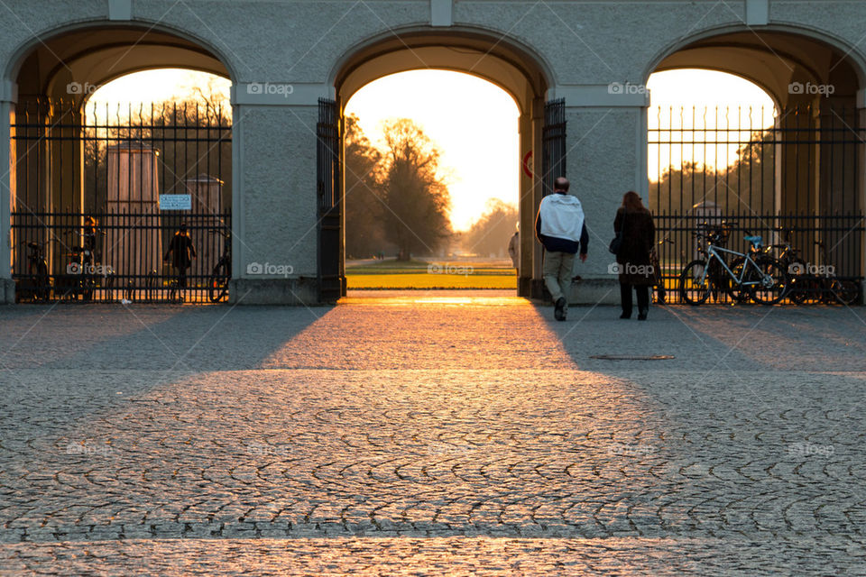 Schloss Nymphenburg at sunset