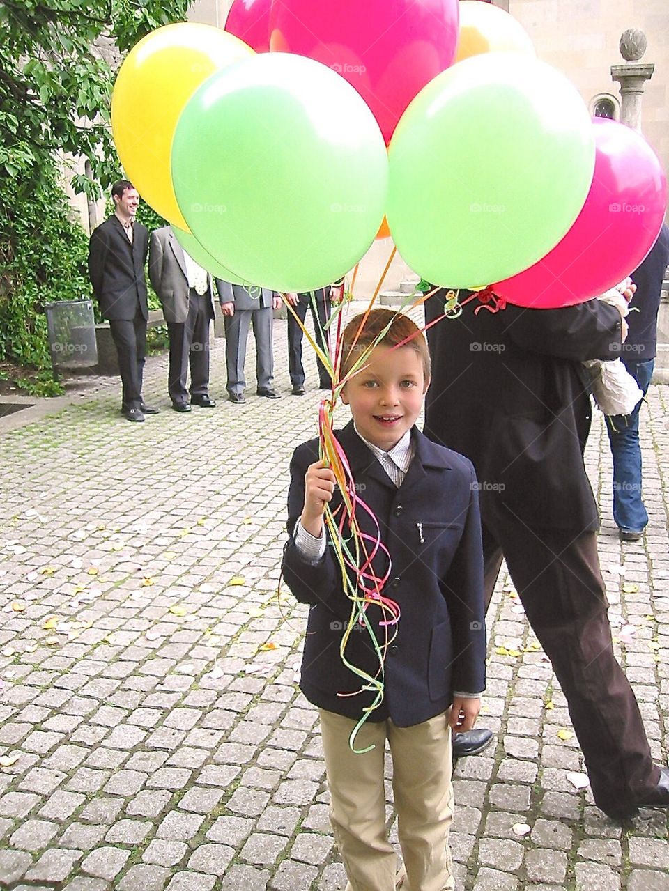 Child with balloons