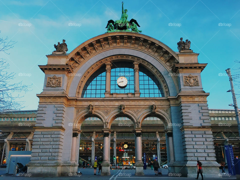 Railway station in Lucerne 