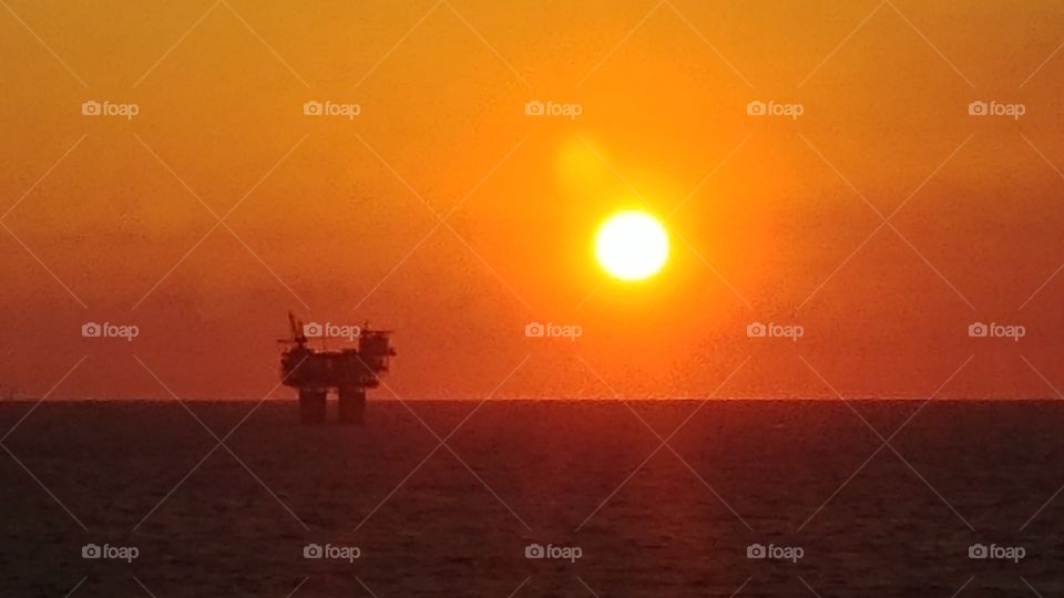 oil platform sunrise