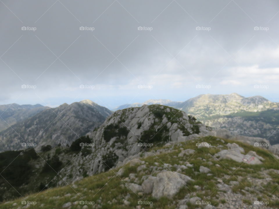 Mountain Orjen Montenegro mountain view from the top