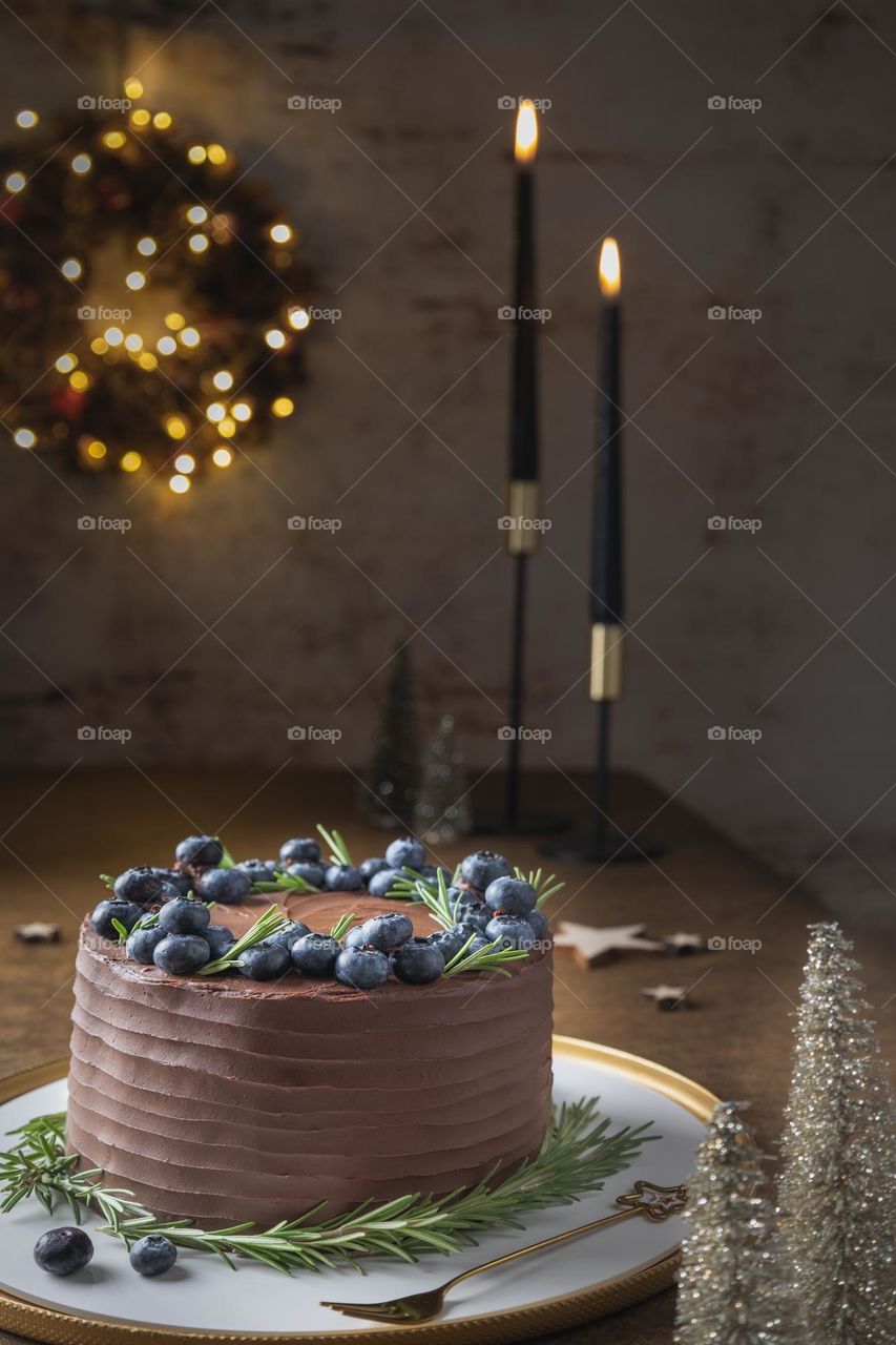 Christmas chocolate cake 