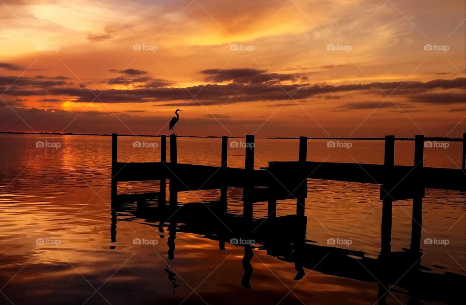 Sunset over Sarasota Bay in Florida