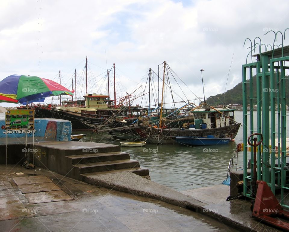 Tai O. Boats in the Water