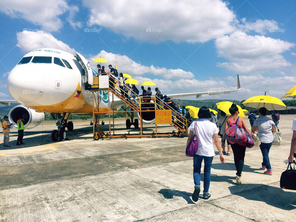 People boarding