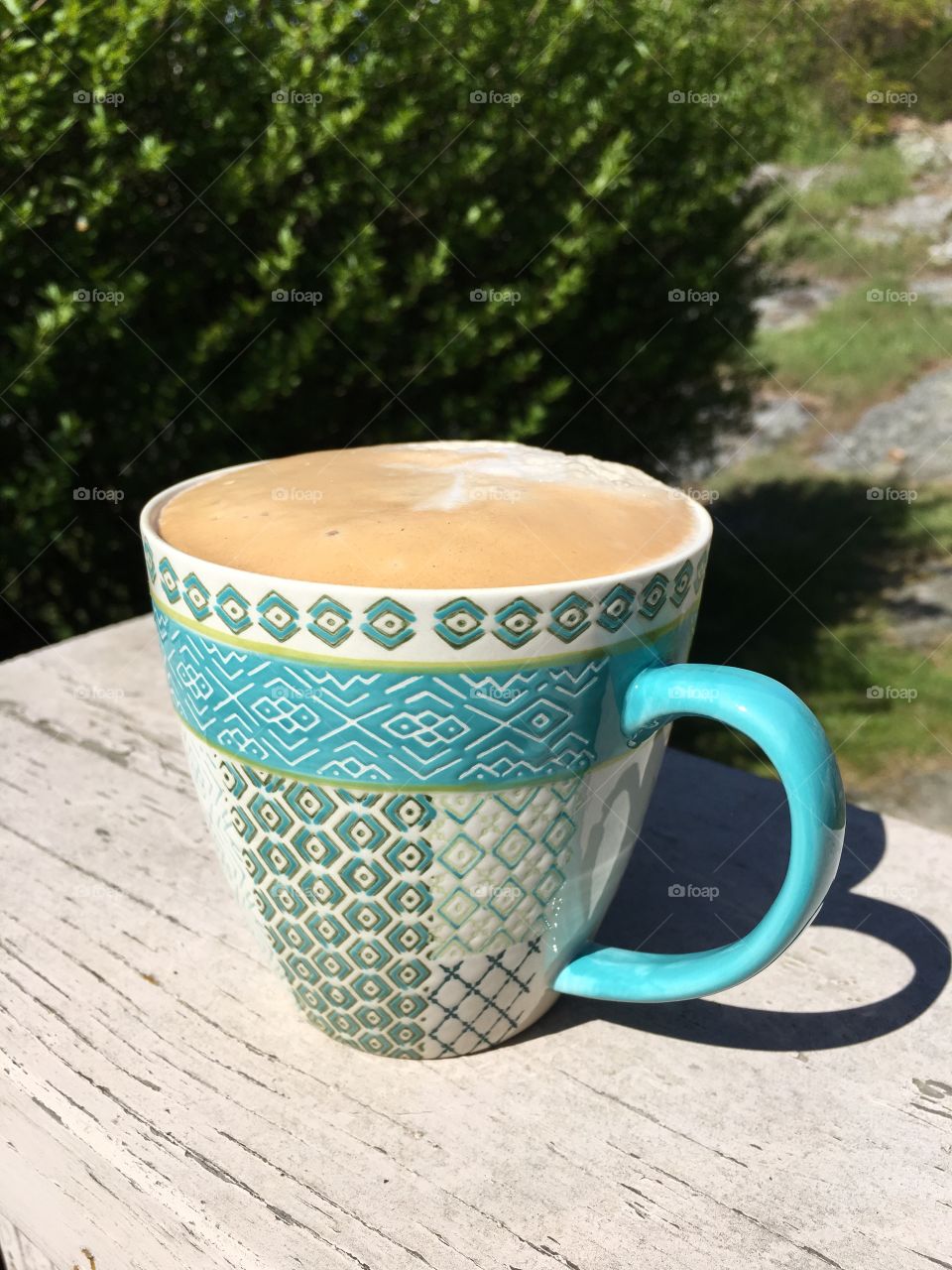 Cup of coffee on table