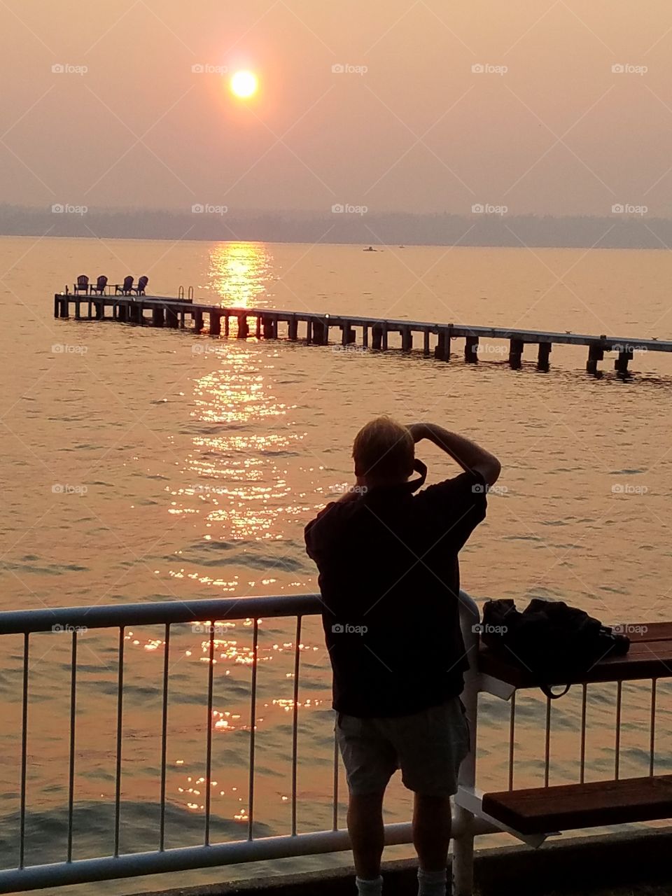 photographing the sunset