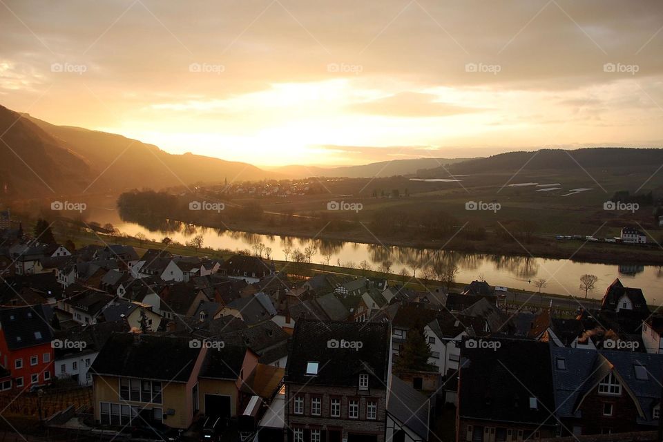 Overlooking Urzig on the Mosel River. 
