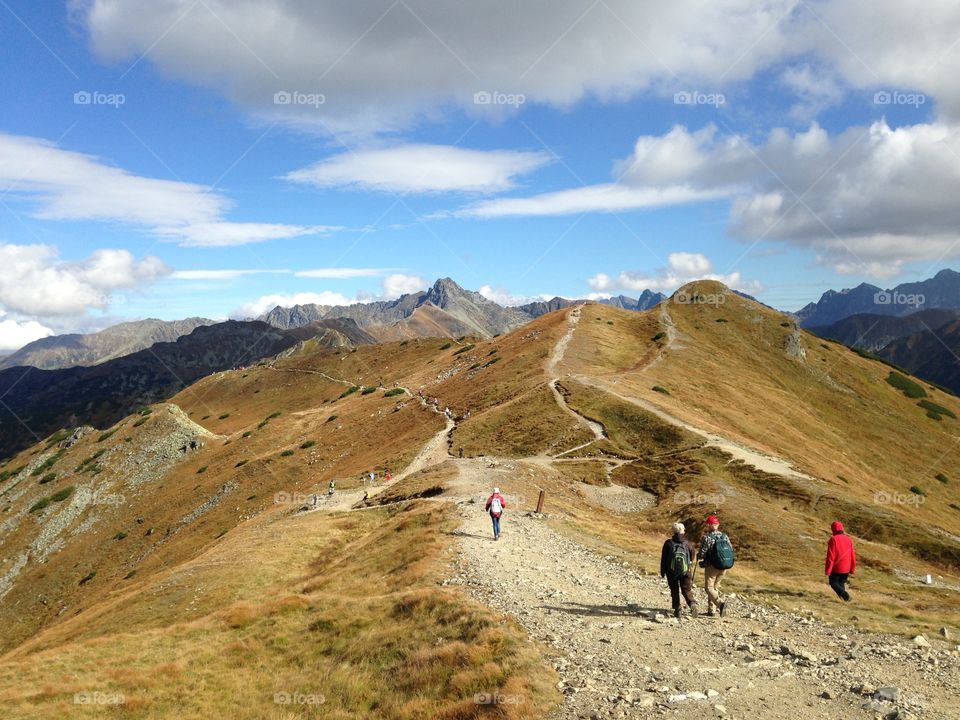 hiking in Tatra mountains, highest range in Poland