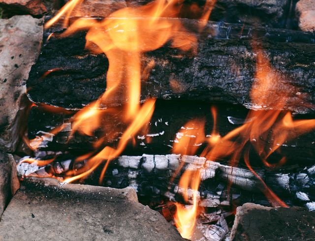 Closeup of campfire 