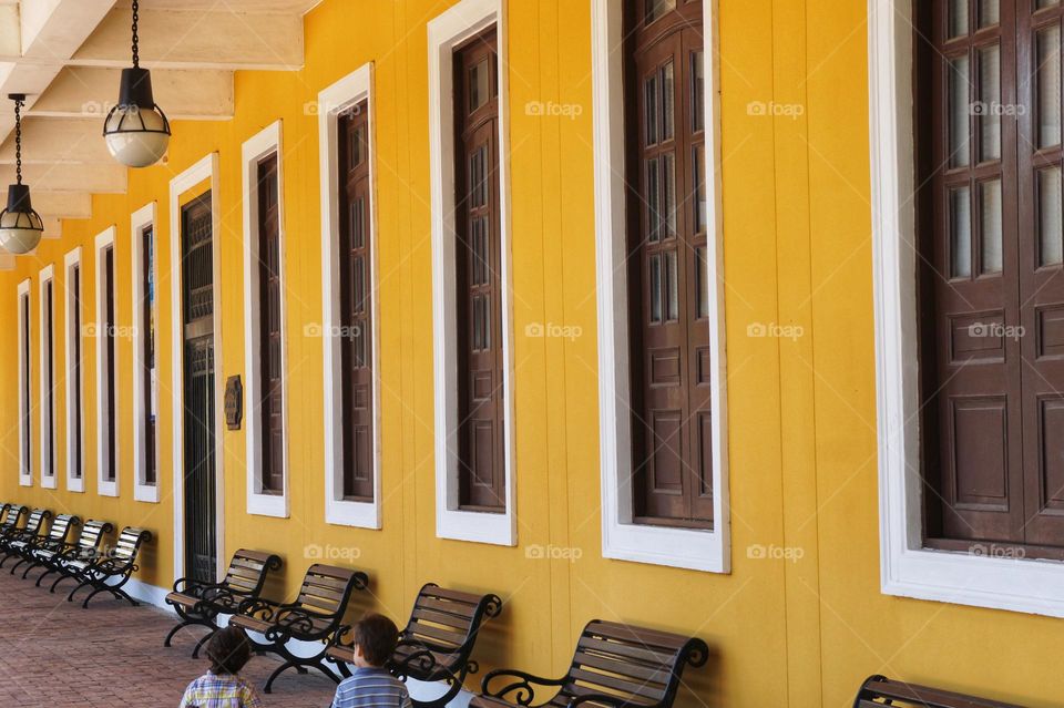 Facade of the old customs building at Barranquilla