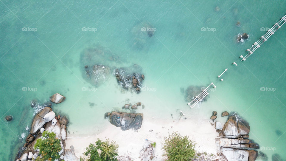 Aerial shoot berhala island jambi sumatra indonesia