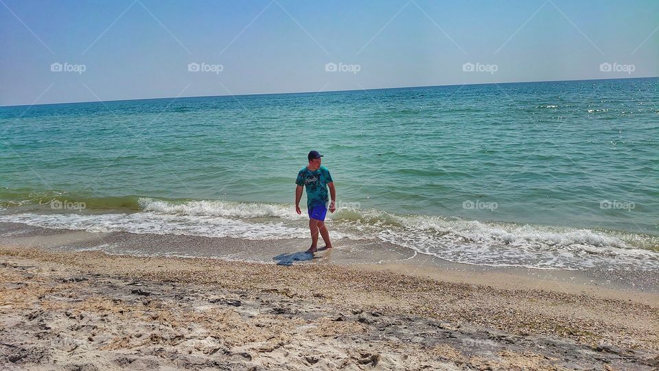 morning walk along the beach