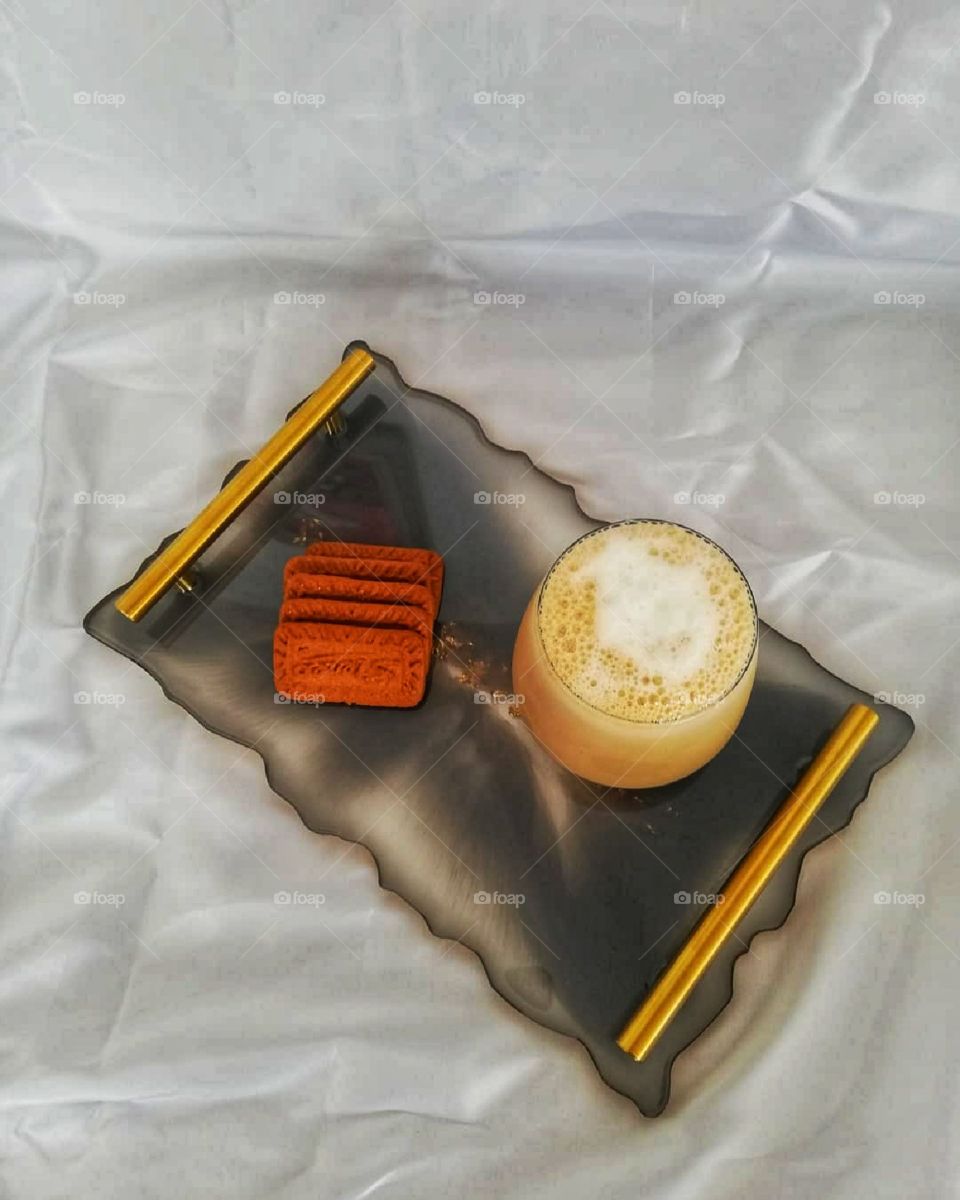 Cappuccino and biscuits