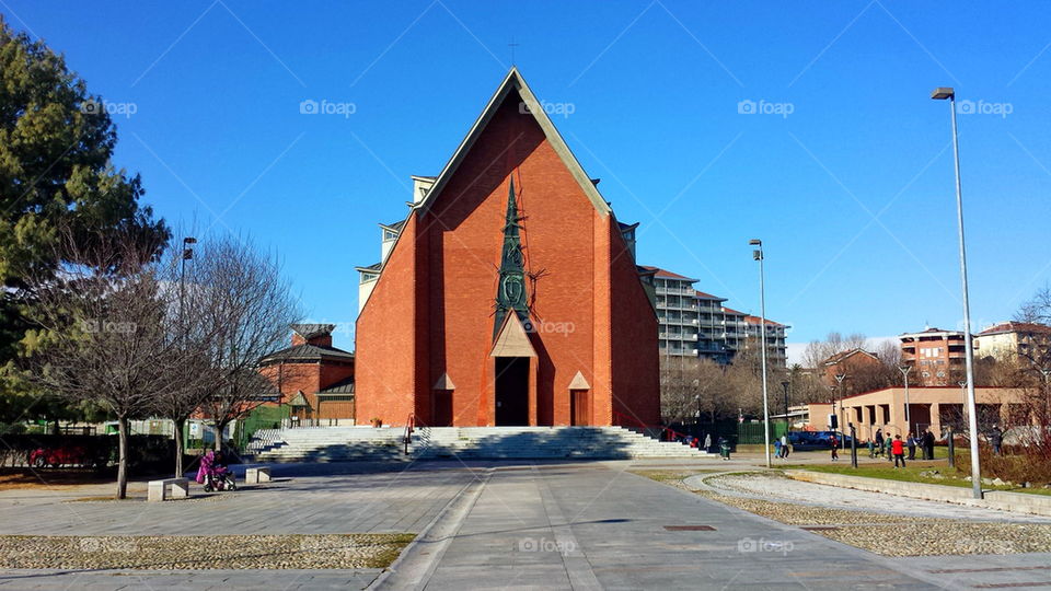 church, landscape, colors, sky, outdoor, architecture, modern,